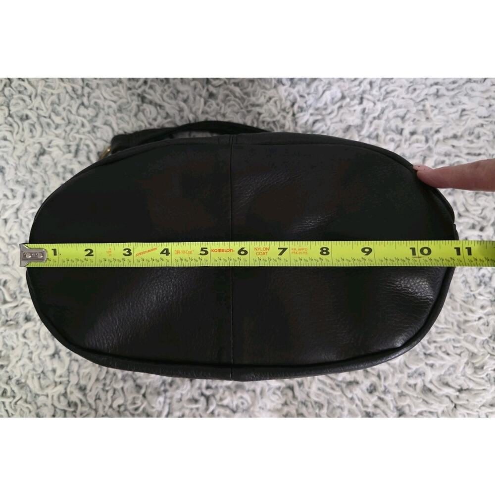 AMERICAN LEATHER CO Women Black Leather Hobo Shoulder Bag Slouchy Boho Casual - Picture 14 of 16